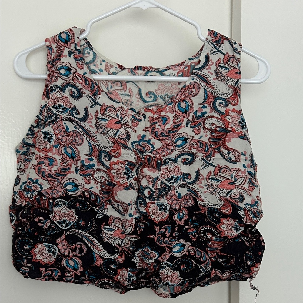 Floral Paisley Sleeveless Top